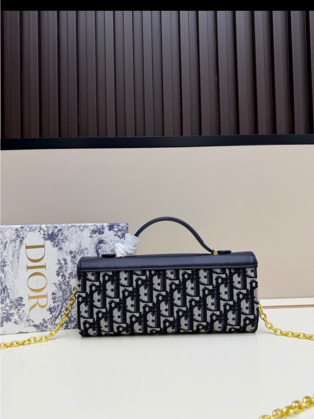 Dior Black Leather Crossbody with Gold CD Chain - Picture 16 of 16
